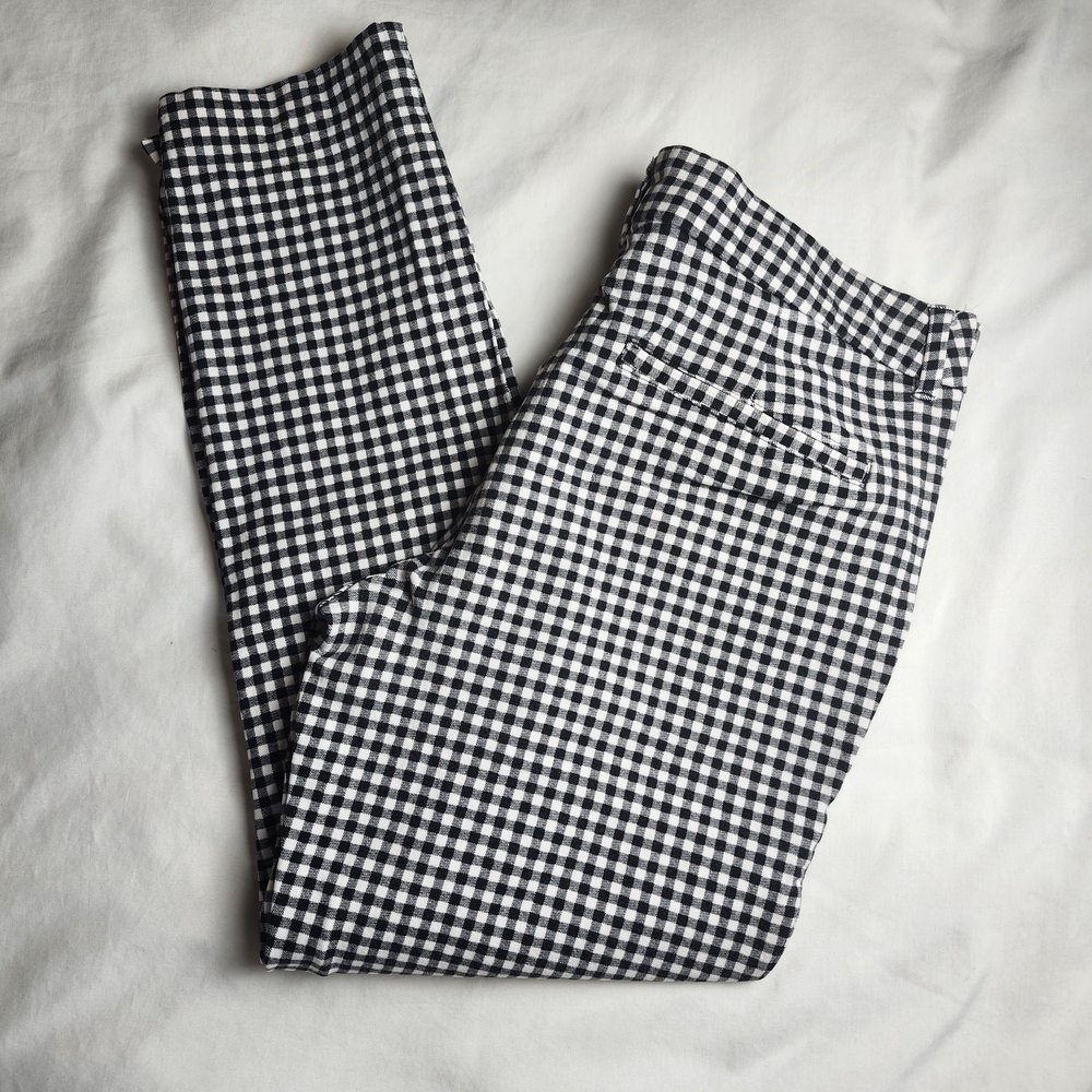 Old Navy Black and White Checkered Chinos